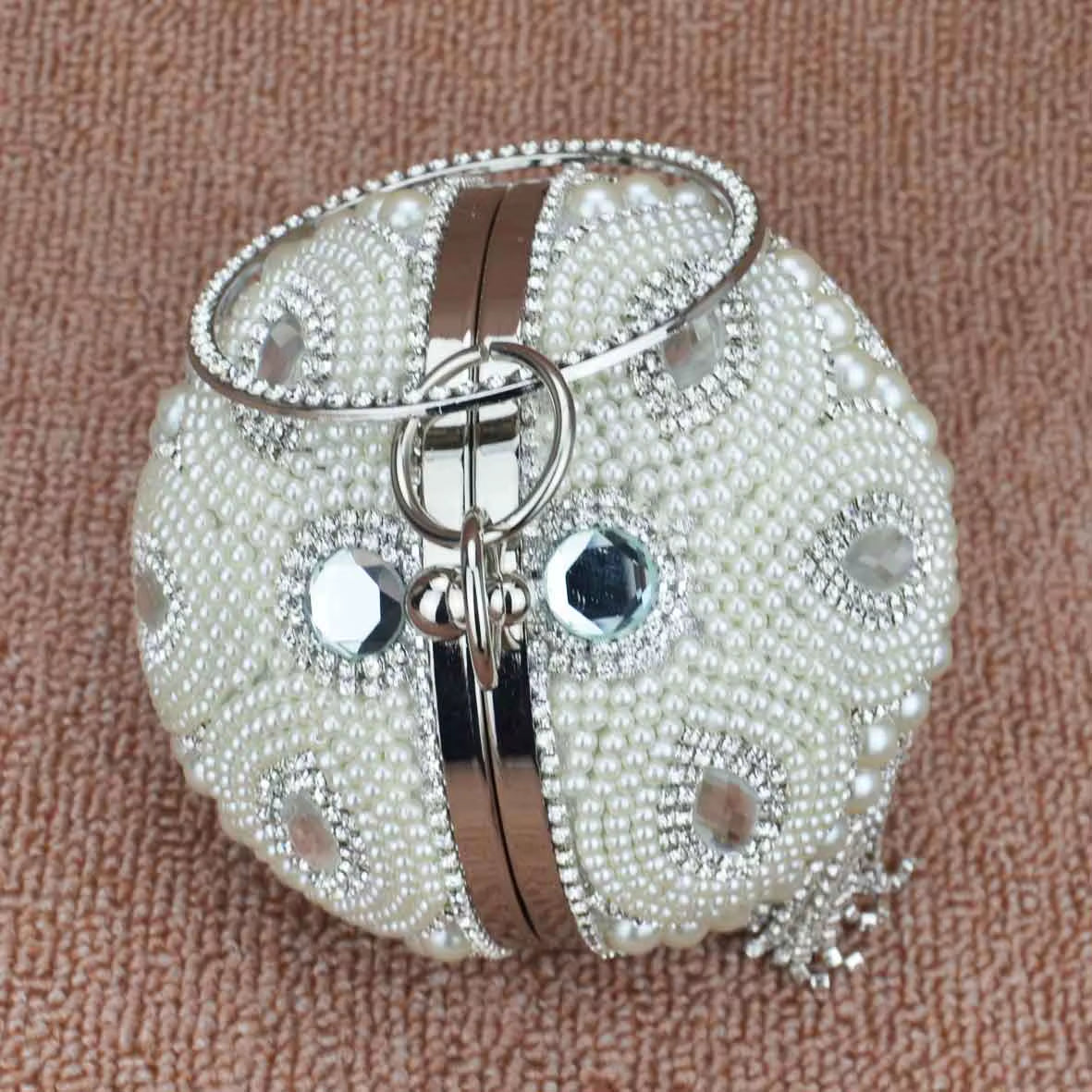 Luxury Ball Bags Designer Tote Women Bags Red Blue Pearl Crystal Handbags Tassels Shoulder Bags