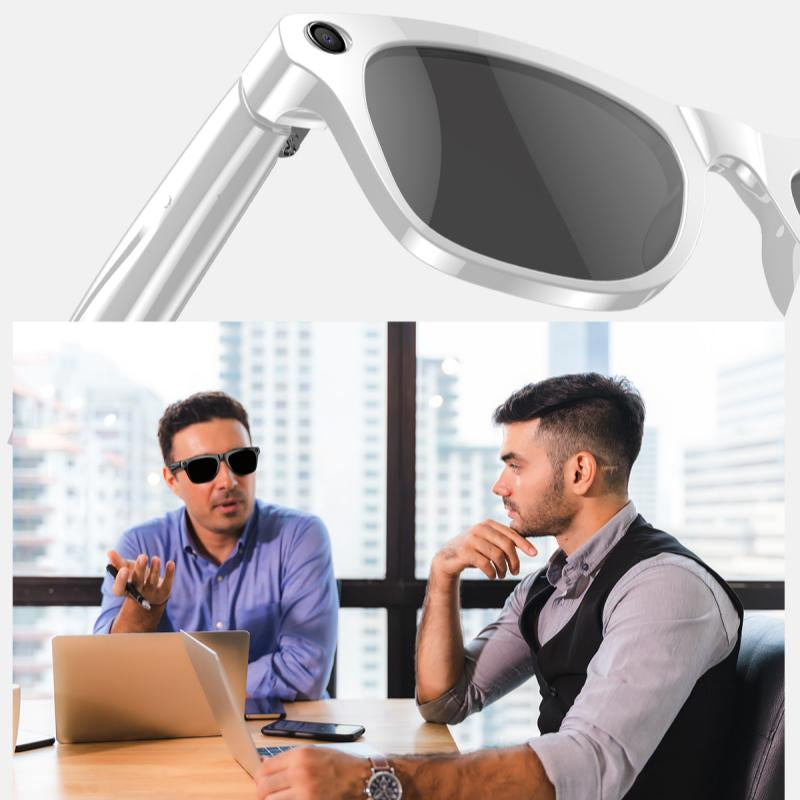 HYUNDAI XK ONE Pro Intelligent Camera and Video Glasses, Built-In High-Definition Camera, Equipped with Surround Sound Headphones and Speakers,Have Smart Polarized Lenses That Block Blue Light. They Are Suitable for Daily Activities Such Work and Driving.