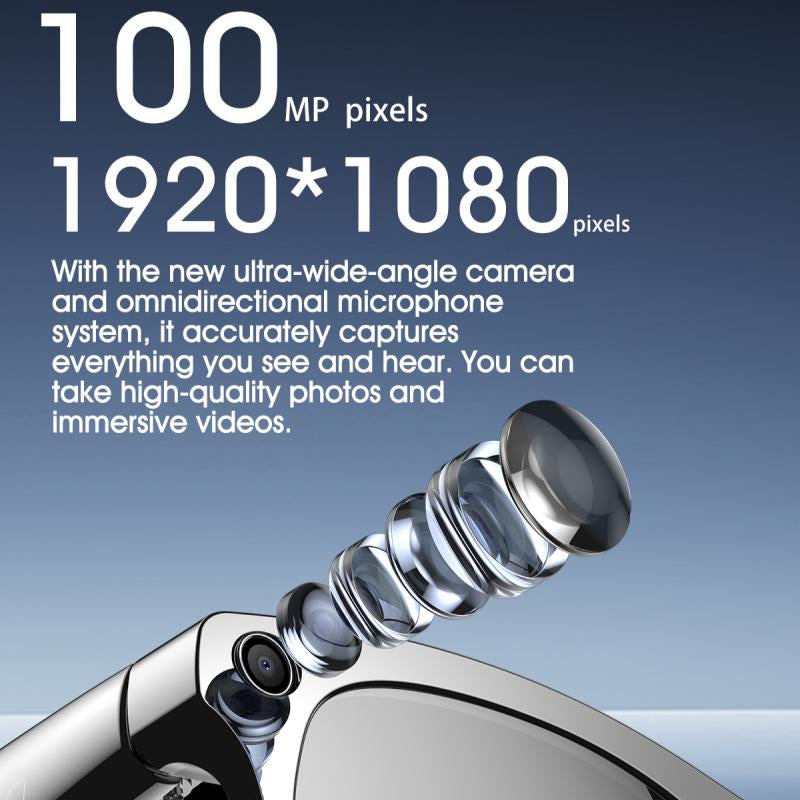 HYUNDAI XK ONE Pro Intelligent Camera and Video Glasses, Built-In High-Definition Camera, Equipped with Surround Sound Headphones and Speakers,Have Smart Polarized Lenses That Block Blue Light. They Are Suitable for Daily Activities Such Work and Driving.