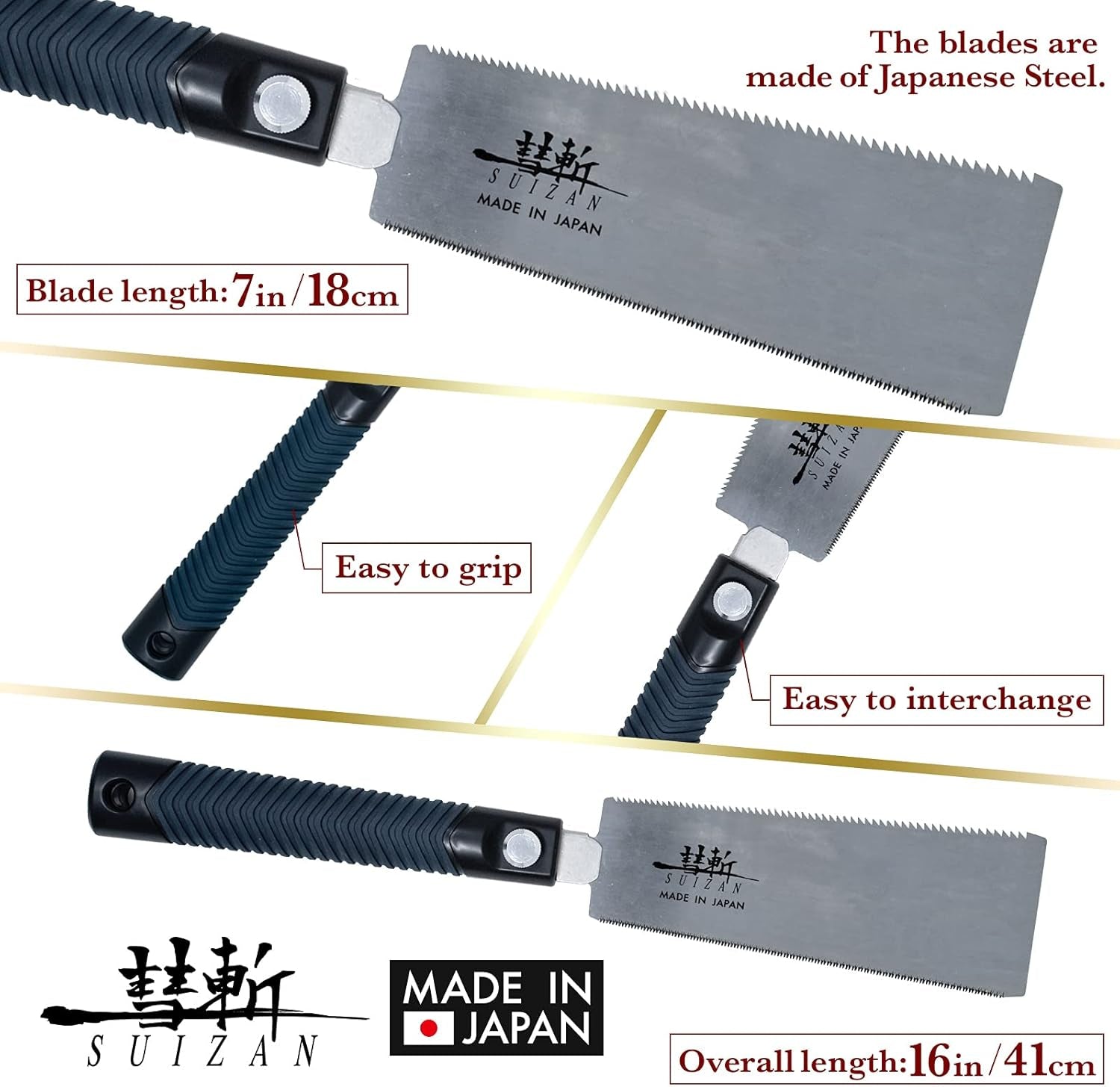 Ryoba Double Edge Saw 7" - Professional Japanese Pullsaw Handsaw Woodworking Tools