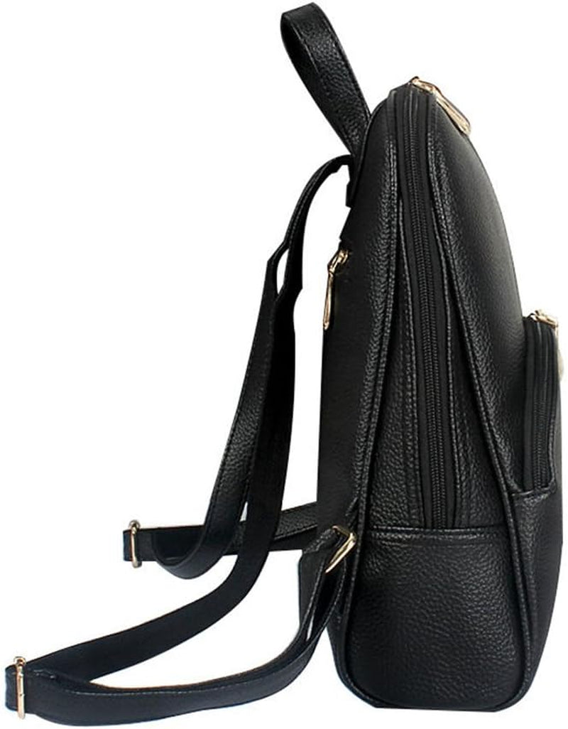 Backpack Purse for Women Casual Shoulder Bag PU Leather Zipper Closure Adjustable Strap…
