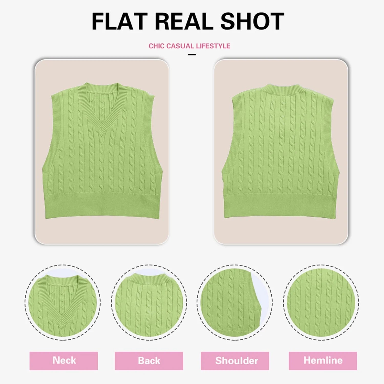 Women S V Neck Knit Sweater Vest Solid Color Argyle Preppy Style Sleeveless Crop Knit Pullover Tops Vest