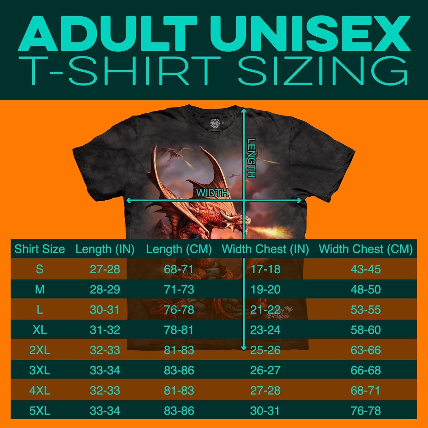 Men'S Fire Dragon Tee