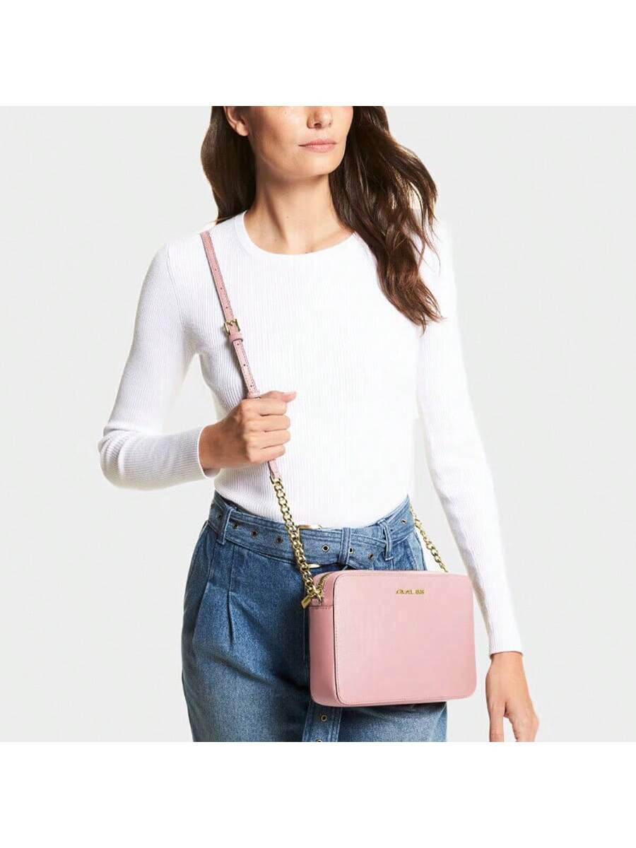 Michael Kors Jet Set Large Saffiano Leather Crossbody Bag Women Large Camera Bag,Purses and Bags Women Bags for Women