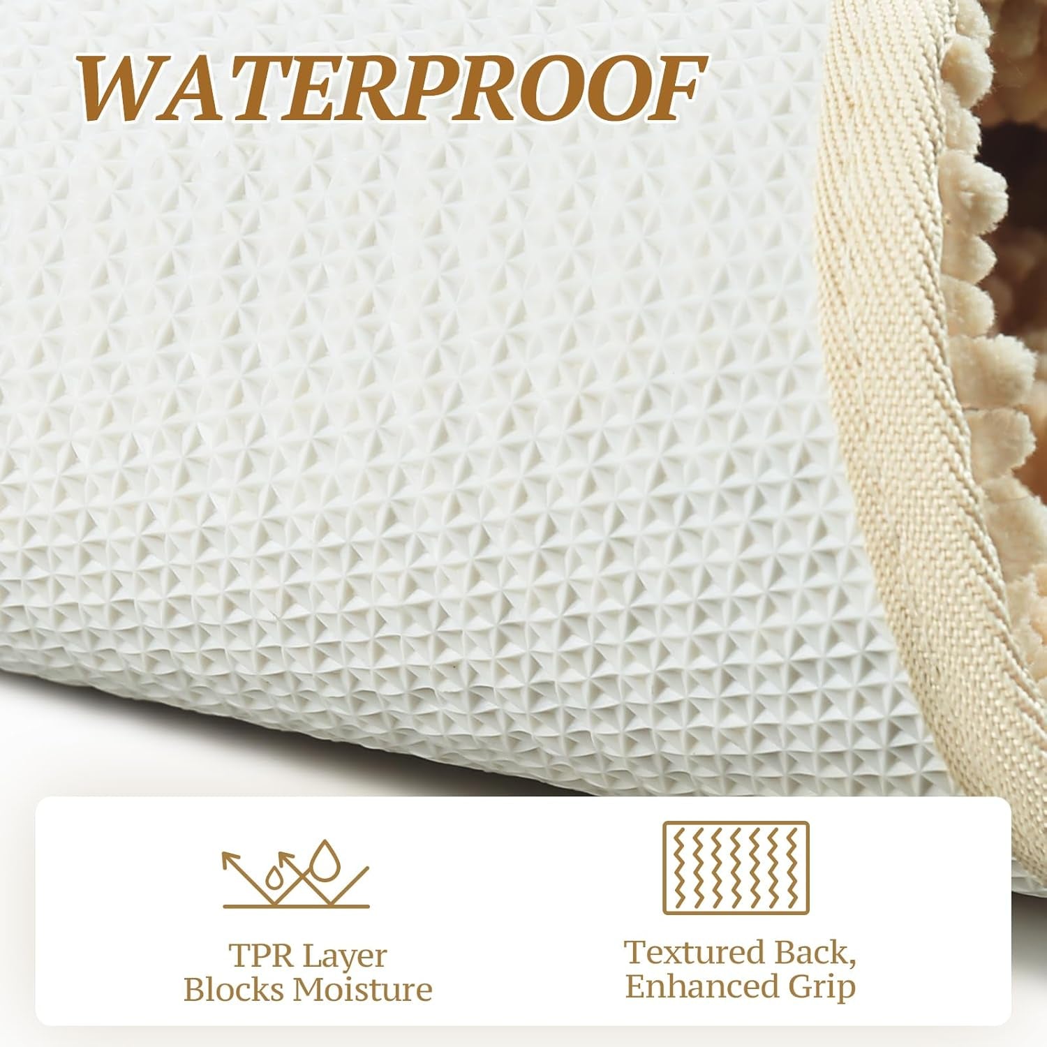 Dog Door Mat Absorpmax Dog Rug for Muddy Paw, Mat for Muddy Paw Door Indoor Floor Entryway, Waterproof Washable & Water Absorbent Dirt Trapper, 31" × 20", Beige