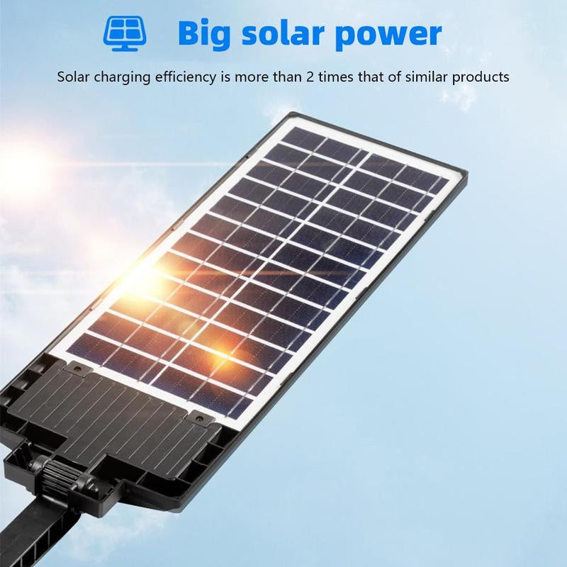 Solar Street Light Outdoor Solar Parking Lot Light with Motion Sensor IP65 Waterproof Commercial Lighting 360 SMD Leds Adjustable Angle Remote Control