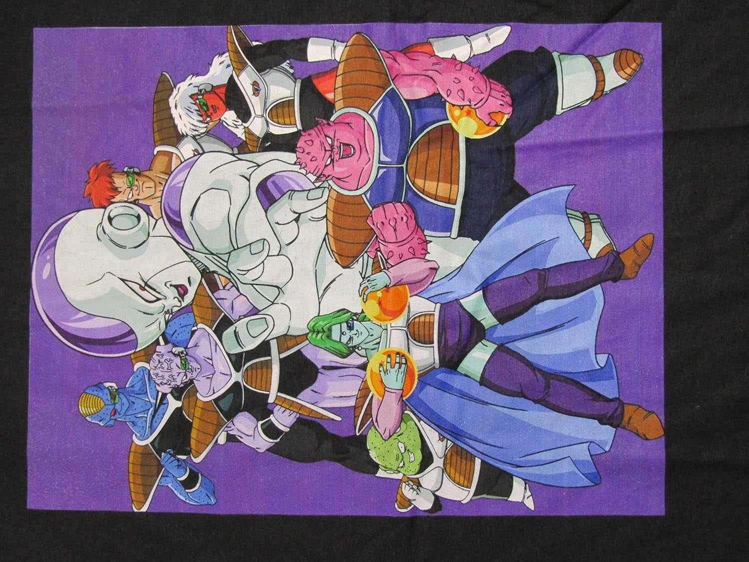 Dragon Ball Z Anime Frieza and Disciples Characters Black Shirt