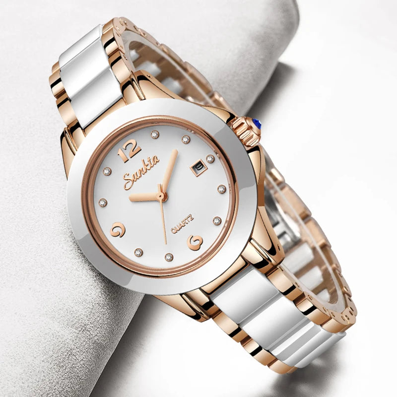 Fashion Women Watches Rose Gold Ladies Bracelet Watches Reloj Mujer 2023 New Creative Waterproof Quartz Watches for Women