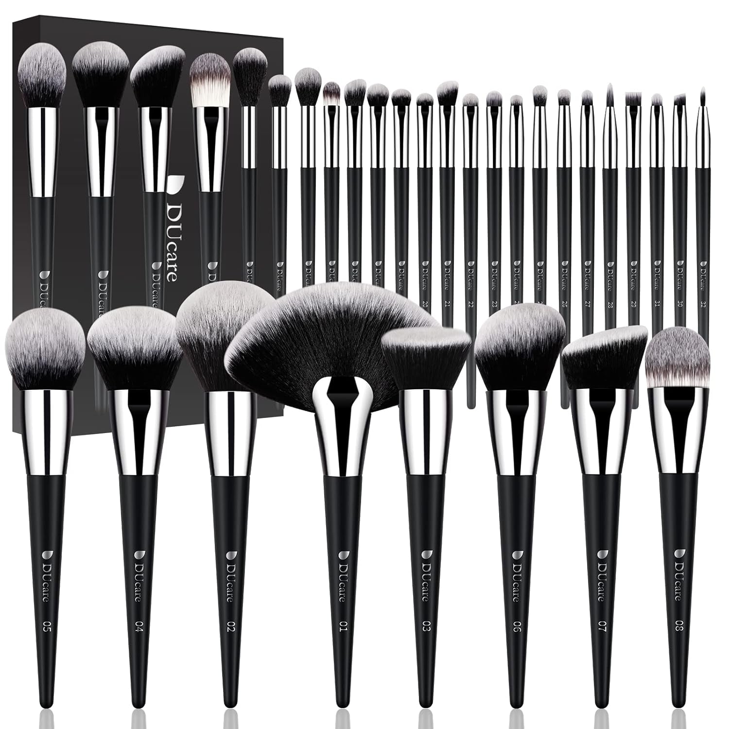 Makeup Brushes Set Professional 32Pcs Make up Brushes Premium Synthetic Kabuki Foundation Blending Face Powder Blush Concealers Eye Shadows