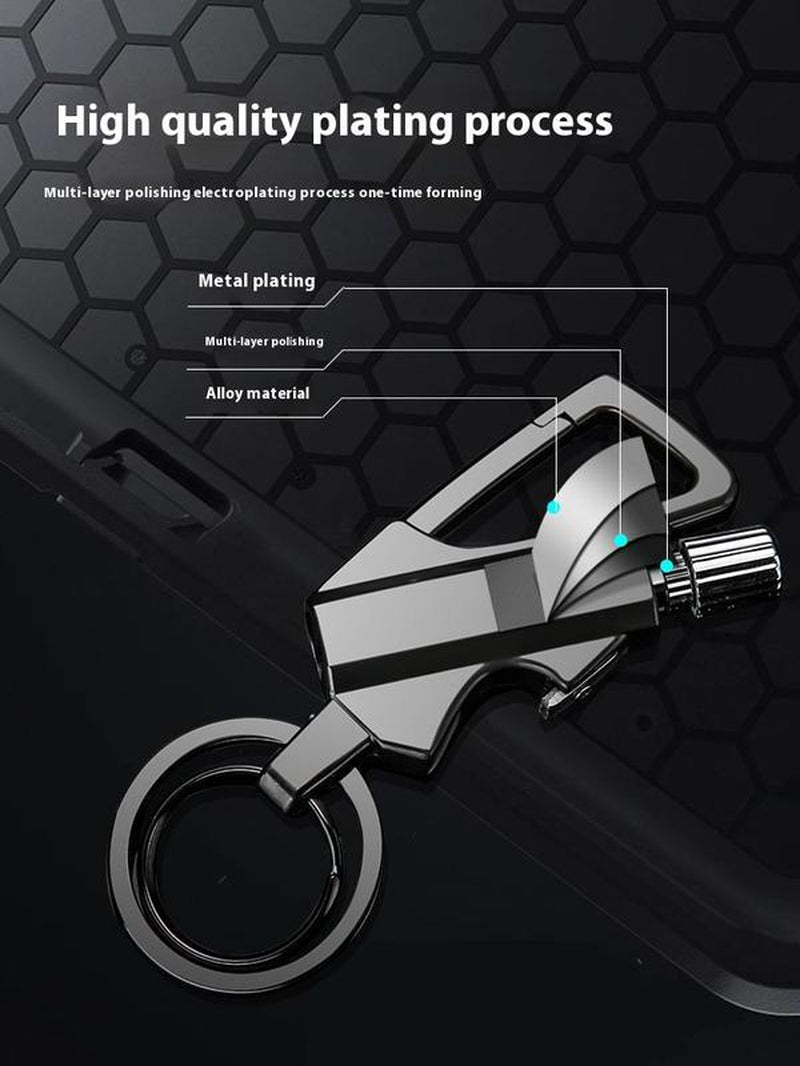 Permanent Match Infinity Lighter with Multitool Keychain Bottle Opener, Reusable Waterproof Match Strike Anywhere, Forever Flint Fire Starter for Outdoor Survival, for Men Multi-Functional