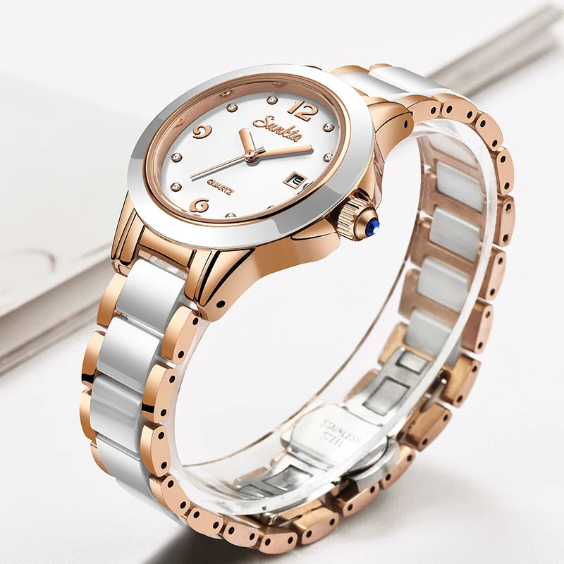 Fashion Women Watches Rose Gold Ladies Bracelet Watches Reloj Mujer 2023 New Creative Waterproof Quartz Watches for Women