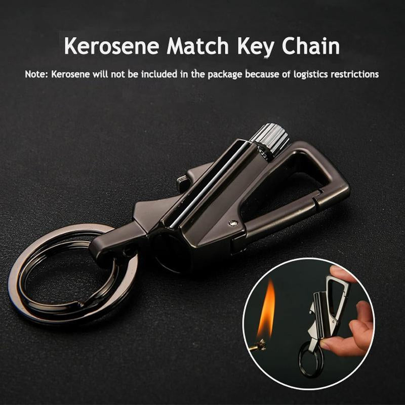 Permanent Match Infinity Lighter with Multitool Keychain Bottle Opener, Reusable Waterproof Match Strike Anywhere, Forever Flint Fire Starter for Outdoor Survival, for Men Multi-Functional