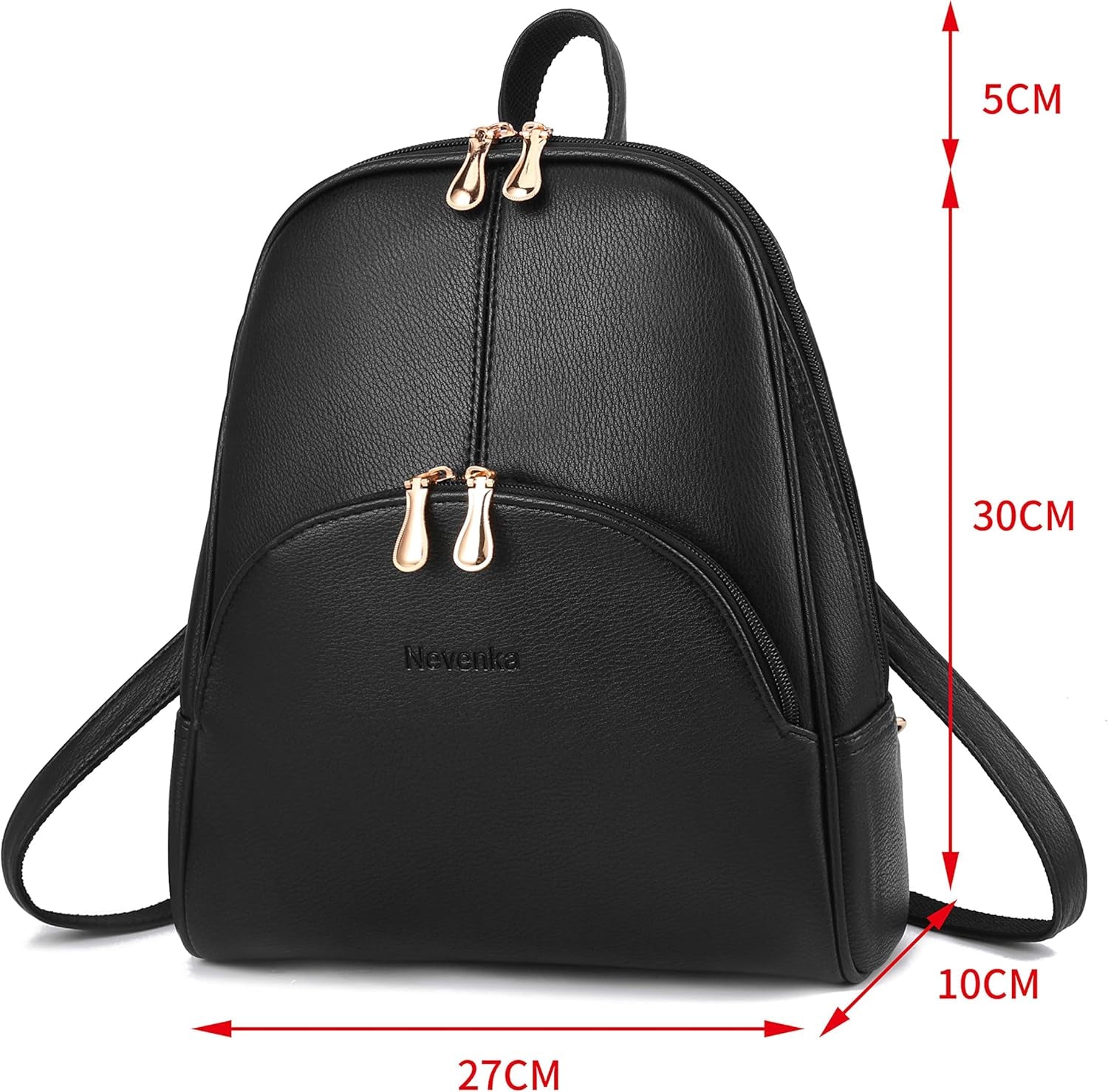 Backpack Purse for Women Casual Shoulder Bag PU Leather Zipper Closure Adjustable Strap…