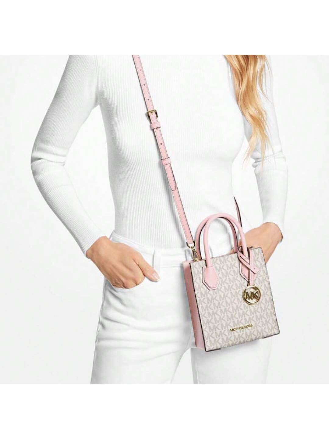 Michael Kors Mercer Women Shoulder Bags Top Handle Handbags Small Pebbled Leather Crossbody Bag Purses and Bags Women Bags for Women