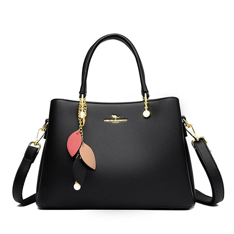 New High Quality Leather Women Tote Bag Large Capacity Shoulder Crossbody Bag Fashion Handbags Designer Ladies Messenger Bag