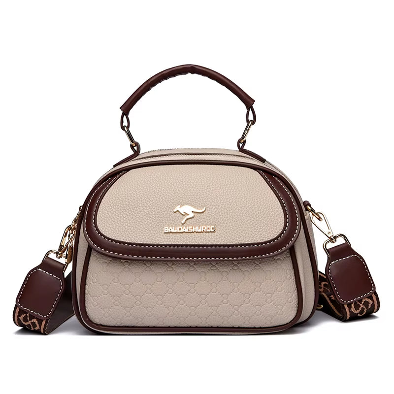 2024 New Online Celebrity Korean Version of Portable Diagonal Women'S Bag Women Fashion Shoulder Small round Bag Bags