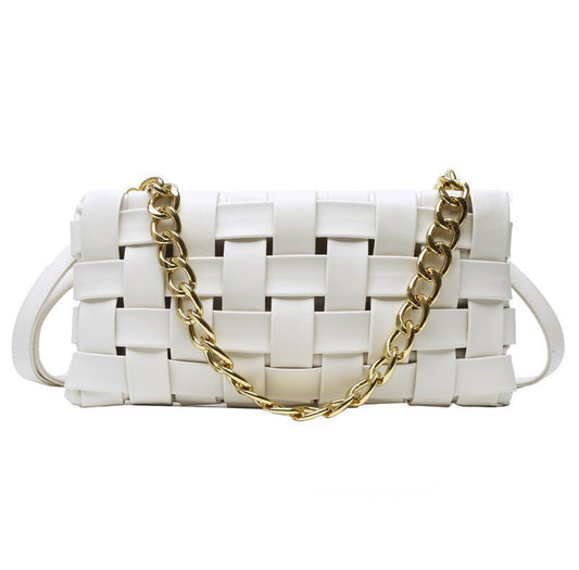 Luxury Woven PU Leather Handbag