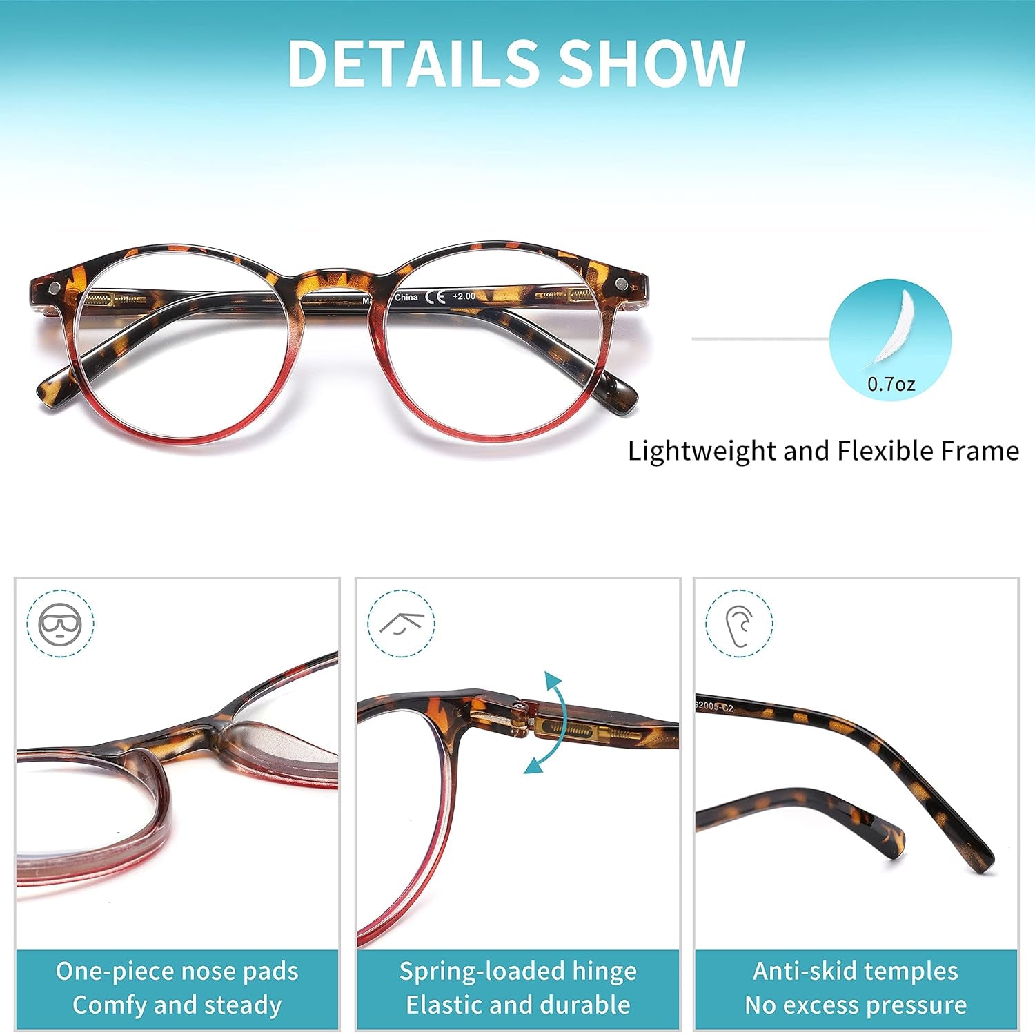 Reading Glasses for Women - Blue Light Blocking Ladies Spring Hinge Readers with Pouches anti Eyestrain/Glare Women'S Computer Eyeglasses (4 Pairs Mix Color, 1.00)