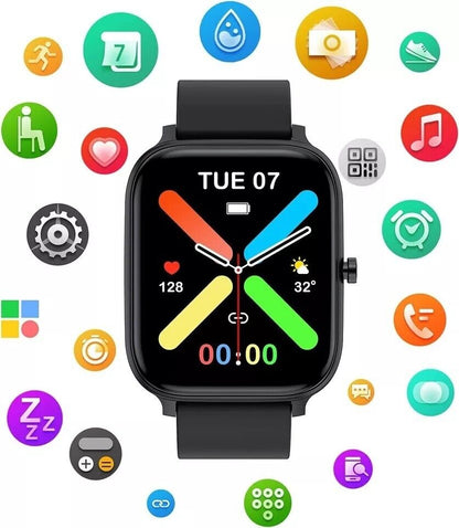 Reloj inteligente mujer hombre | Smartwatch compatible iPhone Apple Samsung Android | Bluetooth reloj inteligente | Reloj actividad física unisex | Monitoreo ritmo cardíaco smartwatch | Notificaciones mensajes y llamadas | Smartwatch elegante para diario | Reloj fitness wearable | Reloj moderno mujer y hombre | Smartwatch conectado