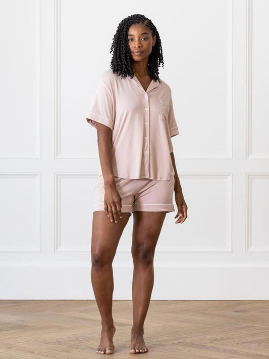 Women'S Bamboo Stretch-Knit Short Sleeve Pajama Set - Last Chance