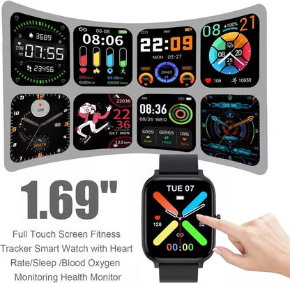 Reloj inteligente mujer hombre | Smartwatch compatible iPhone Apple Samsung Android | Bluetooth reloj inteligente | Reloj actividad física unisex | Monitoreo ritmo cardíaco smartwatch | Notificaciones mensajes y llamadas | Smartwatch elegante para diario | Reloj fitness wearable | Reloj moderno mujer y hombre | Smartwatch conectado
