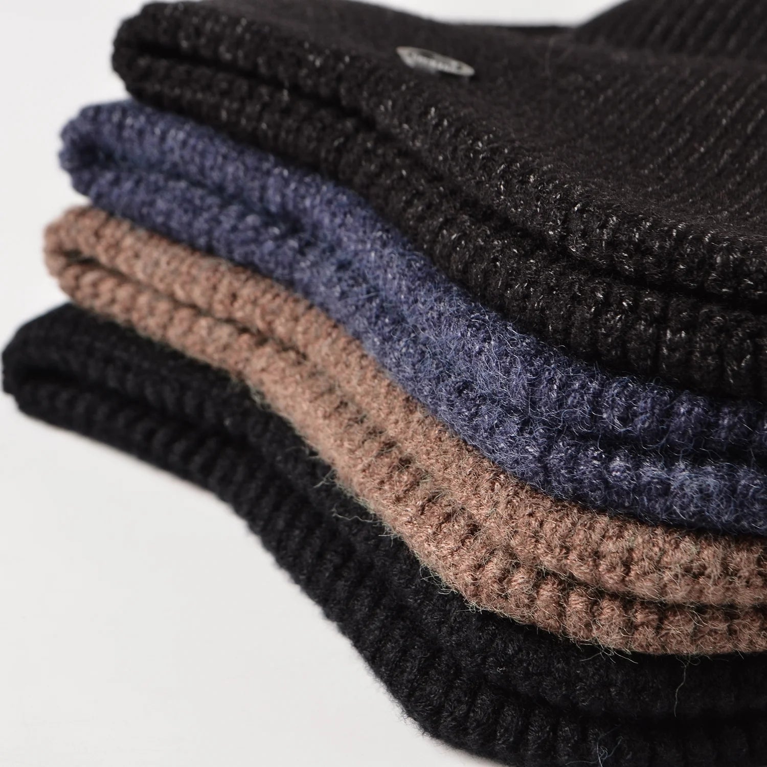 Men Women Knit Hat Winter Warm Stretch Beanie Ear Flaps Cap Outdoor Work Ski Skull Cap (Camel)