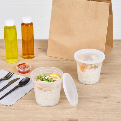 24oz to-go boxes | Clear plastic soup containers | Microwavable disposable soup containers | BPA-free takeout containers | 100 pack soup boxes | Clear plastic lids included | Restaurant soup containers | Meal prep disposable containers | Stew and sauce storage containers | Food delivery soup containers