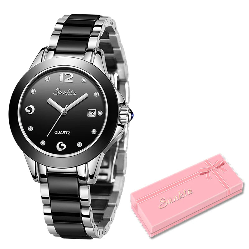 Fashion Women Watches Rose Gold Ladies Bracelet Watches Reloj Mujer 2023 New Creative Waterproof Quartz Watches for Women