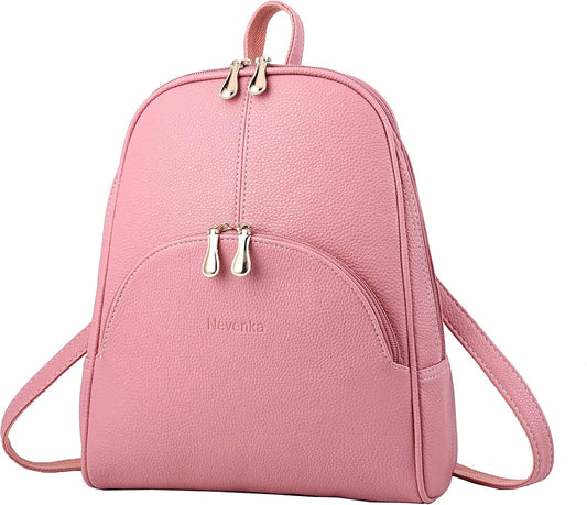 Backpack Purse for Women Casual Shoulder Bag PU Leather Zipper Closure Adjustable Strap…