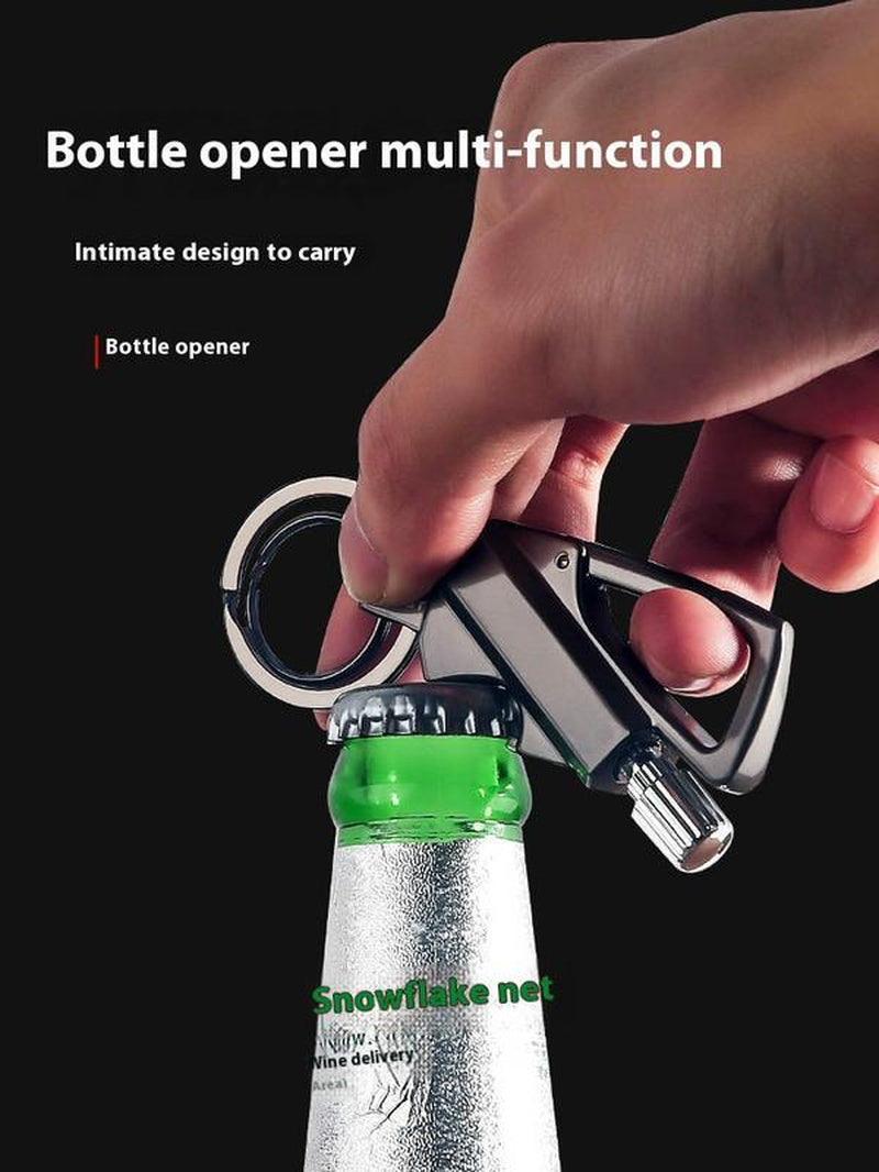 Permanent Match Infinity Lighter with Multitool Keychain Bottle Opener, Reusable Waterproof Match Strike Anywhere, Forever Flint Fire Starter for Outdoor Survival, for Men Multi-Functional