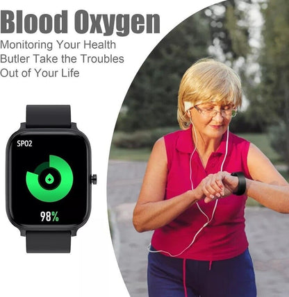 Reloj inteligente mujer hombre | Smartwatch compatible iPhone Apple Samsung Android | Bluetooth reloj inteligente | Reloj actividad física unisex | Monitoreo ritmo cardíaco smartwatch | Notificaciones mensajes y llamadas | Smartwatch elegante para diario | Reloj fitness wearable | Reloj moderno mujer y hombre | Smartwatch conectado