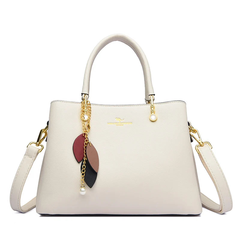 New High Quality Leather Women Tote Bag Large Capacity Shoulder Crossbody Bag Fashion Handbags Designer Ladies Messenger Bag