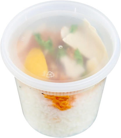 24oz to-go boxes | Clear plastic soup containers | Microwavable disposable soup containers | BPA-free takeout containers | 100 pack soup boxes | Clear plastic lids included | Restaurant soup containers | Meal prep disposable containers | Stew and sauce storage containers | Food delivery soup containers