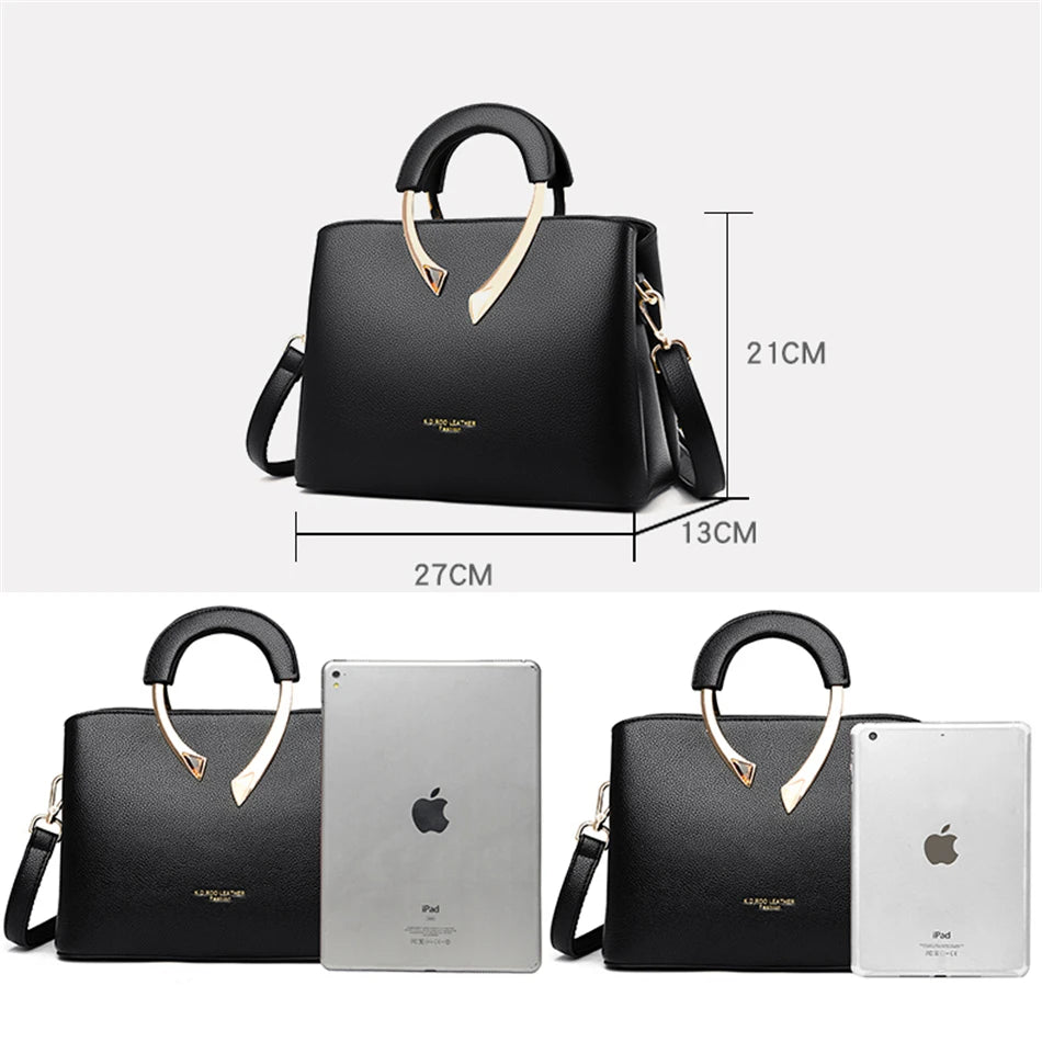 GENUINE  High Quality Leather Casual Tote Luxury Handbags Women Bags Designer Shoulder Crossbody Bags for Women 2024